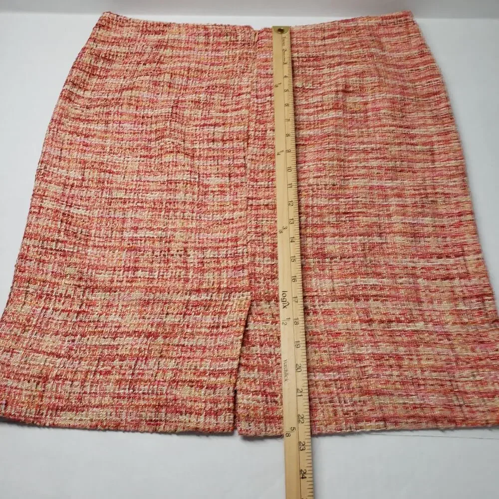 Talbots Pink-Cream Tweed Jacket and Skirt Set - Picture 14 of 16